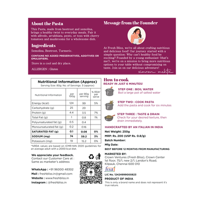 Linguine Beetroot Pasta